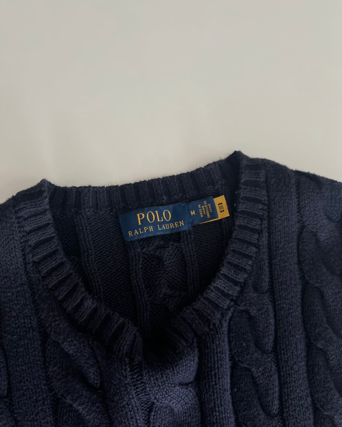 폴로 랄프로렌 네이비 케이블 니트 스웨터 m  상품이미지3