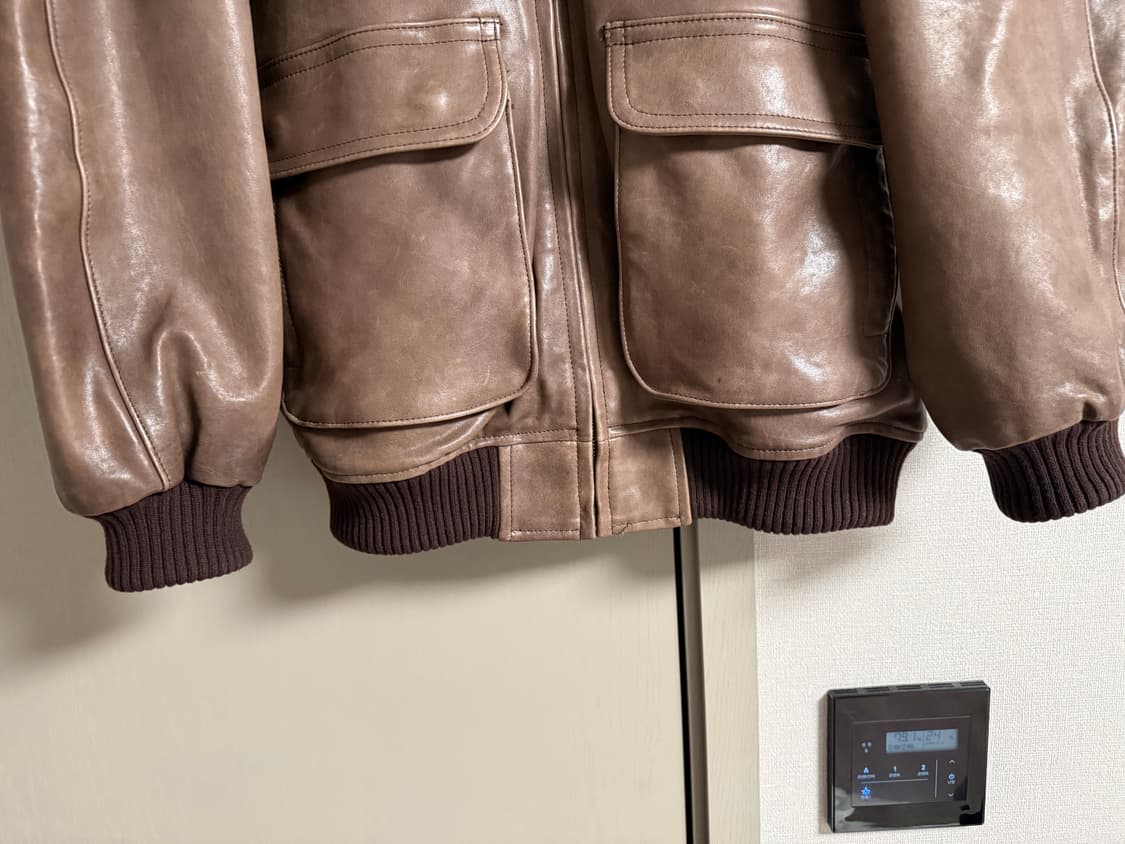 오라리 헤비 램 레더 블루종 4  상품이미지3