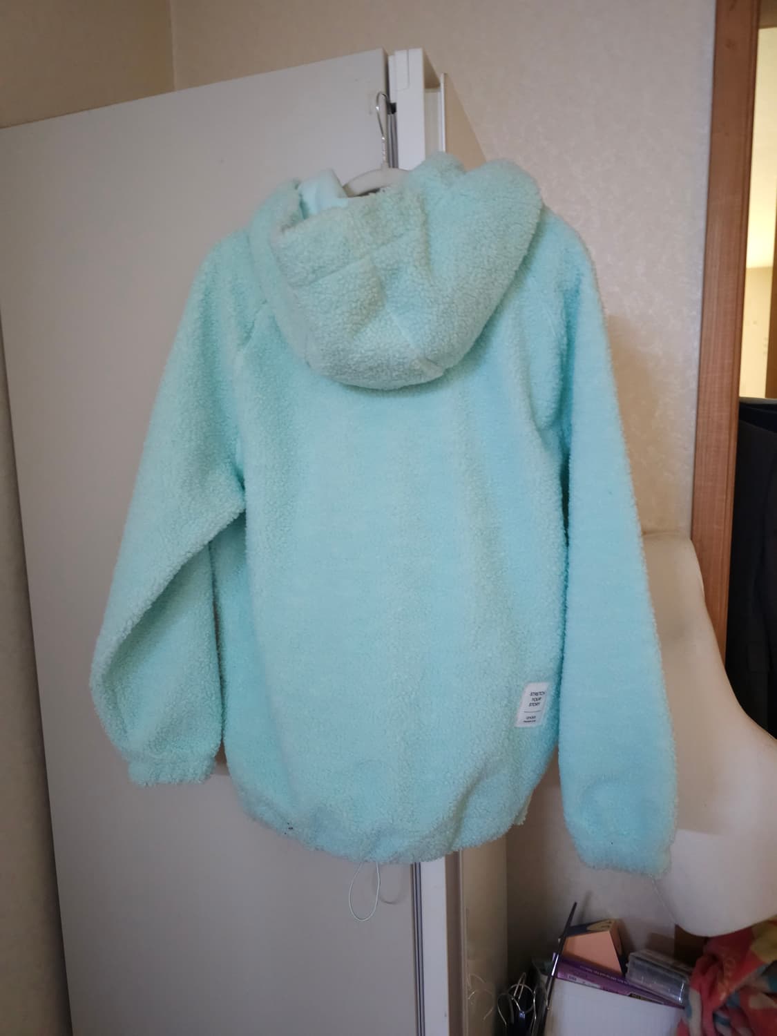 안다르 플리스 후드티 민트 2사이즈 상품이미지7