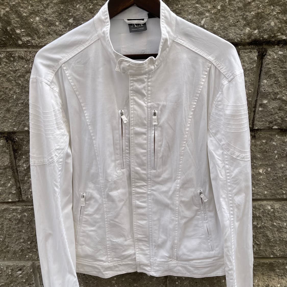 [L] ARMANI EXCHANGE 화이트 바이크 자켓 상품이미지5