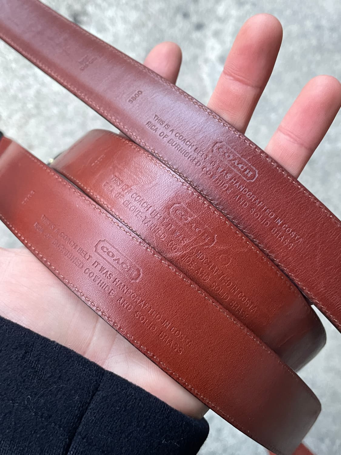 00s Old Coach Leather Brass Belt 상품이미지3