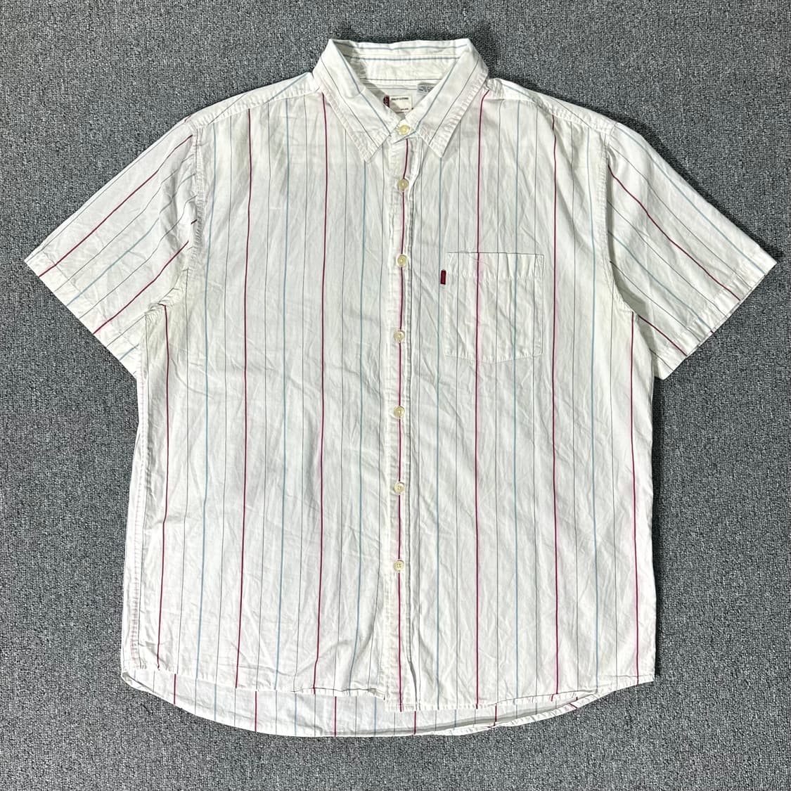 LEVIS 리바이스 스트라이프 하프셔츠(xL/old-7585) 상품이미지1