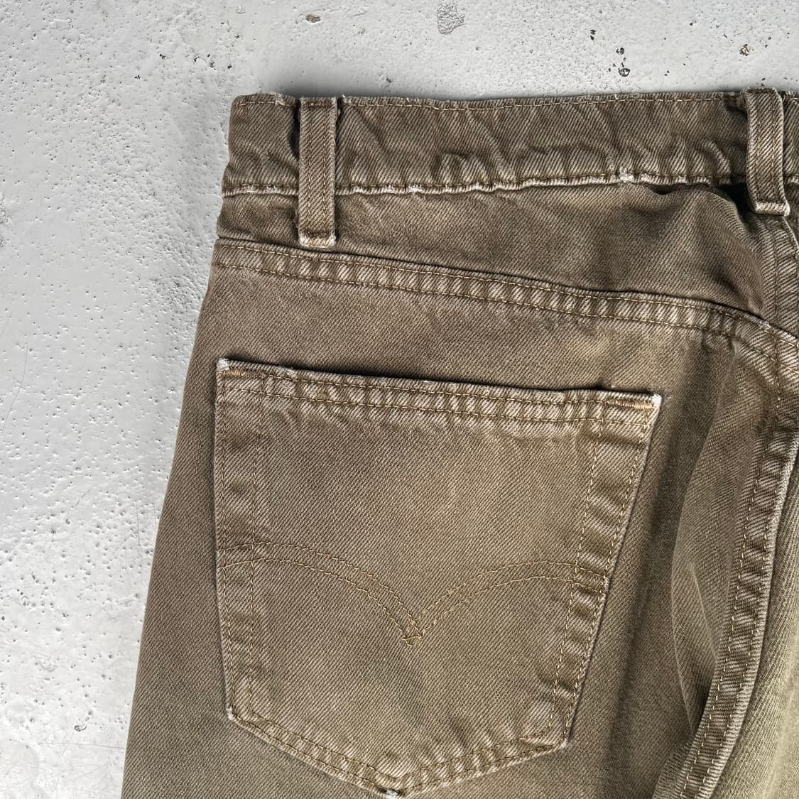 빈티지 리바이스 565 루즈핏 와이드 레그 데님 카키 상품이미지7