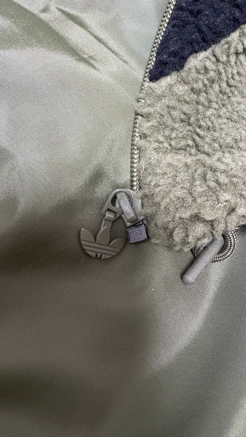 L)아디다스 빅 트레포일 셰르파 플리스 집업 상품이미지3