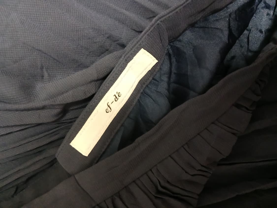 Ef-de 네이비 샤 미디 스커트 상품이미지2