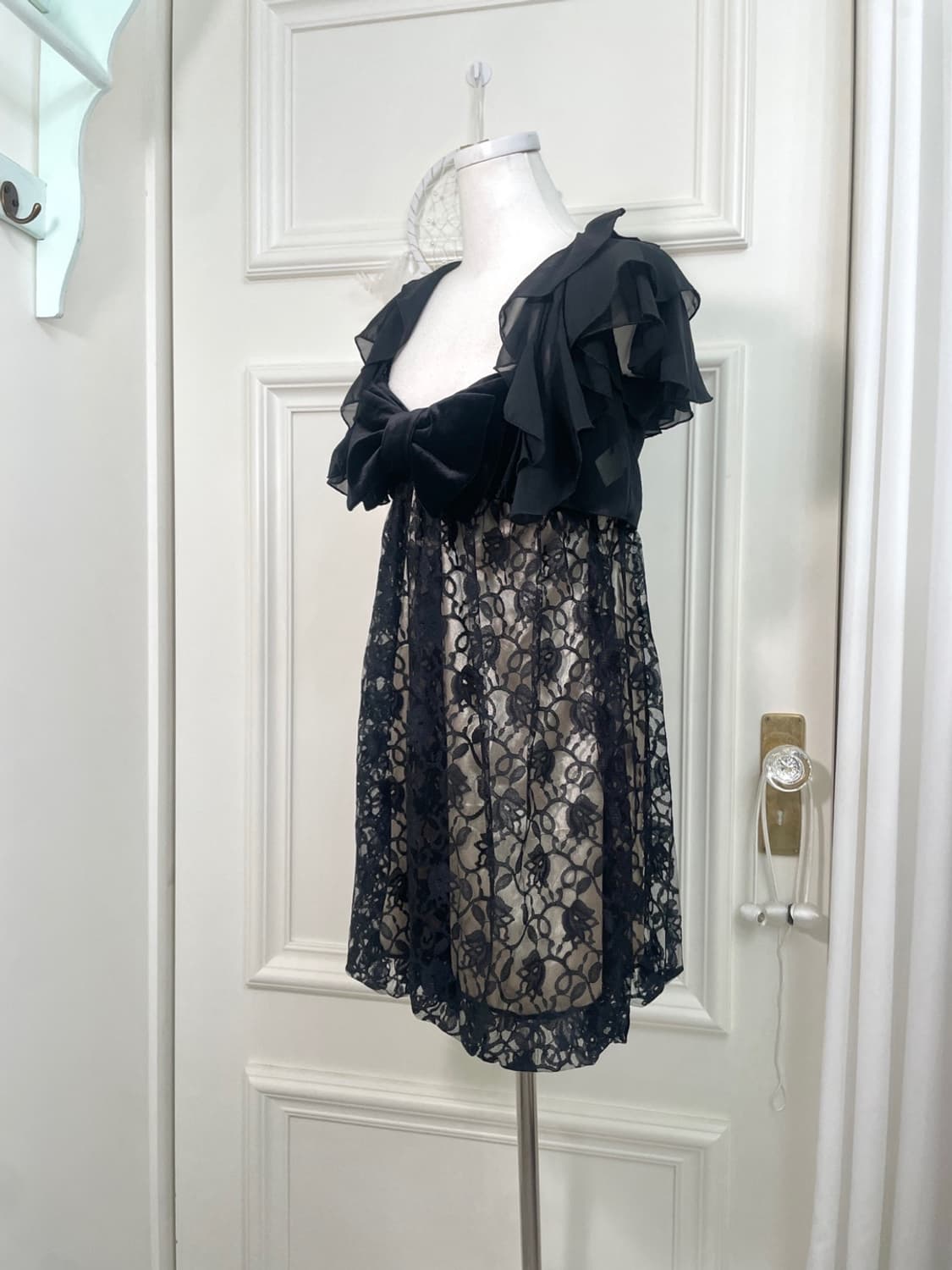 black ruffle bolero&CECIL MCBEE bow lace 상품이미지2