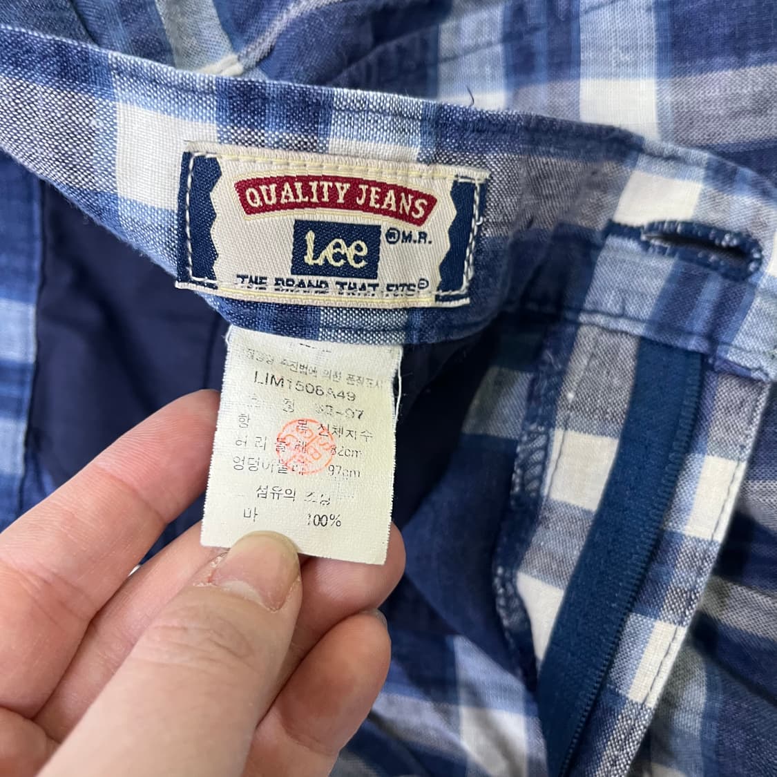 82 리 린넨 체크 반바지 0331M 상품이미지3