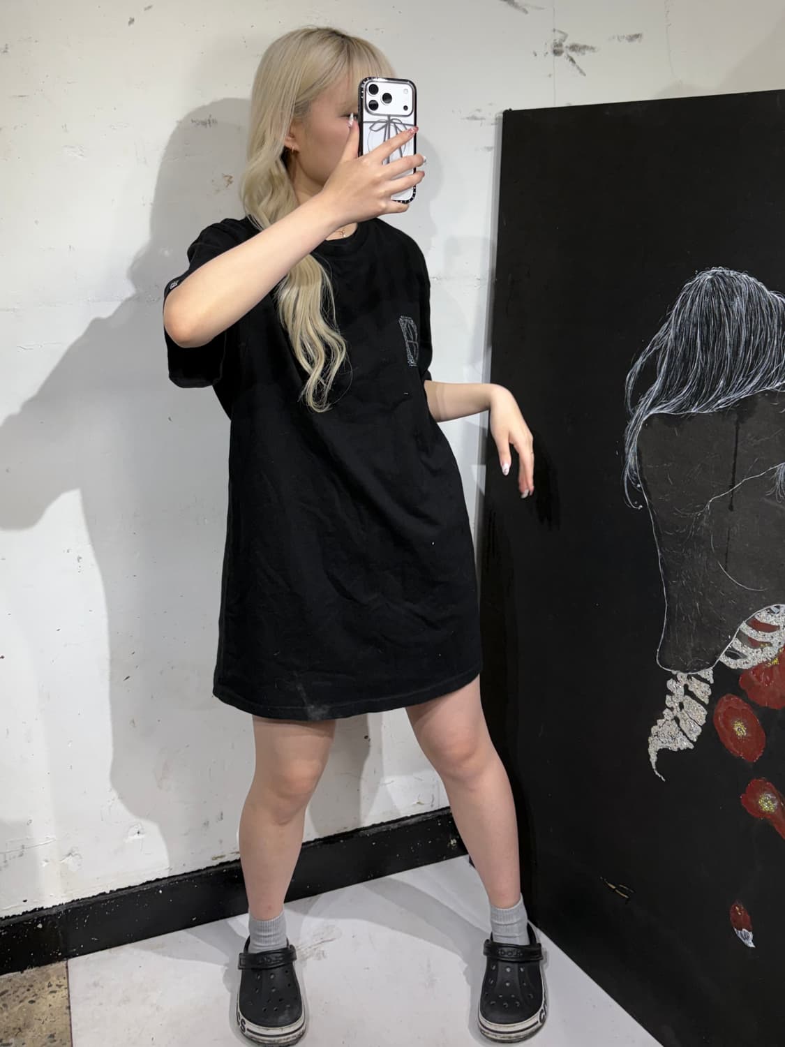 Jpn 일본빈티지 성모 마리아 수녀 빅 프린팅 반팔 티셔츠 Xl 상품이미지5