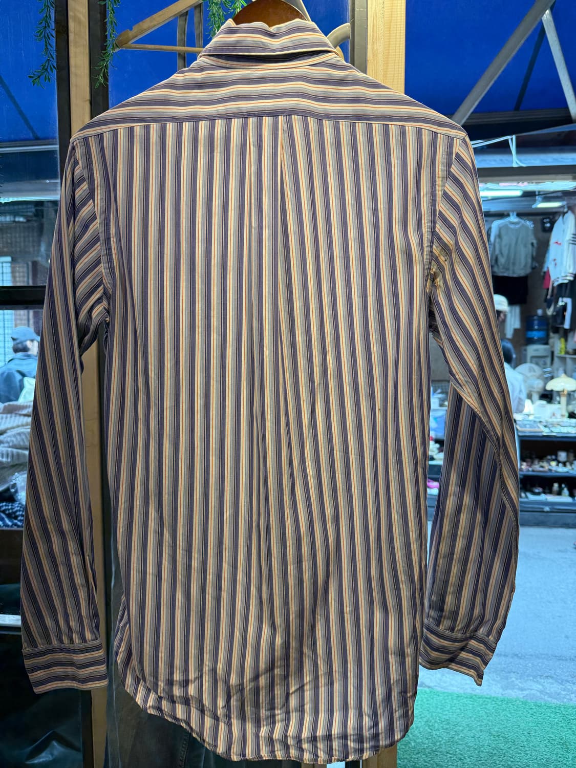 폴로 랄프로렌 네이비포니 퍼플 스트라이프 셔츠  상품이미지4