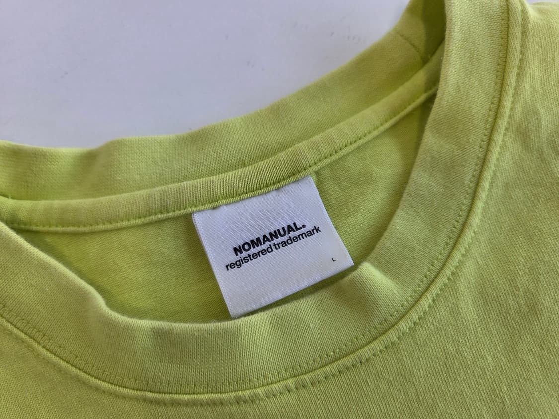 노매뉴얼 반팔티 네온 그린 L 상품이미지3