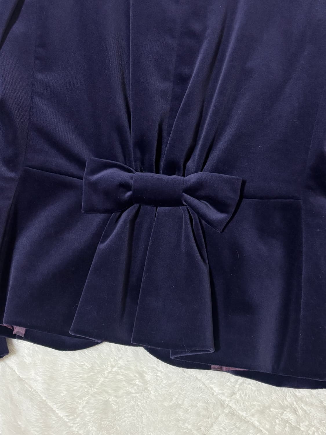 Moschino 모스키노 벨벳 리본 블레이져 자켓 퍼플 히메 갸루 고딕  상품이미지3