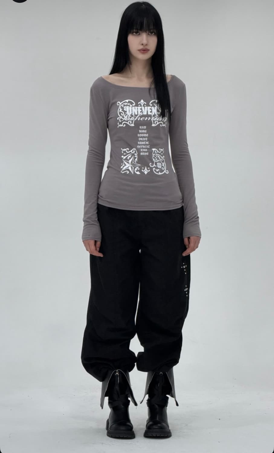 일리오 보헤미안 그래픽 슬리브 그레이 bohemian graphich 상품이미지1