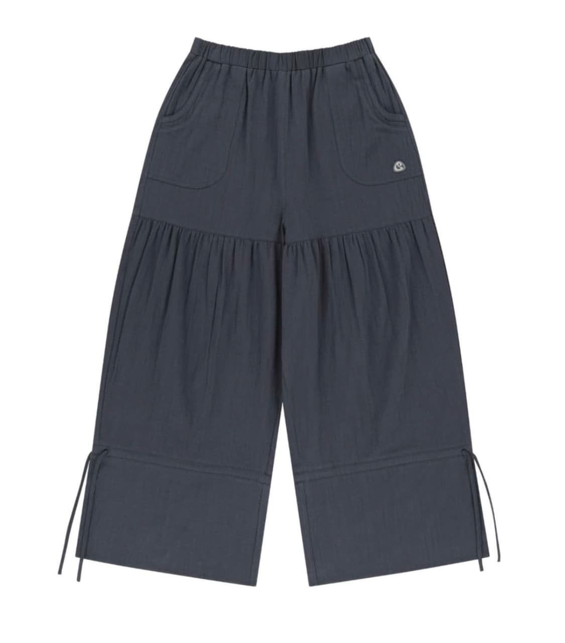 코이세이오 셔링 러프 팬츠 네이비 상품이미지1