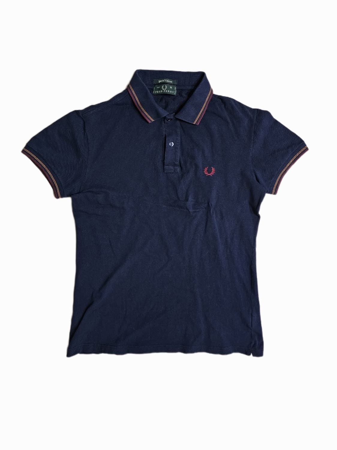 프레드 페리 네이비 트윈팁 폴로 셔츠 M 상품이미지1