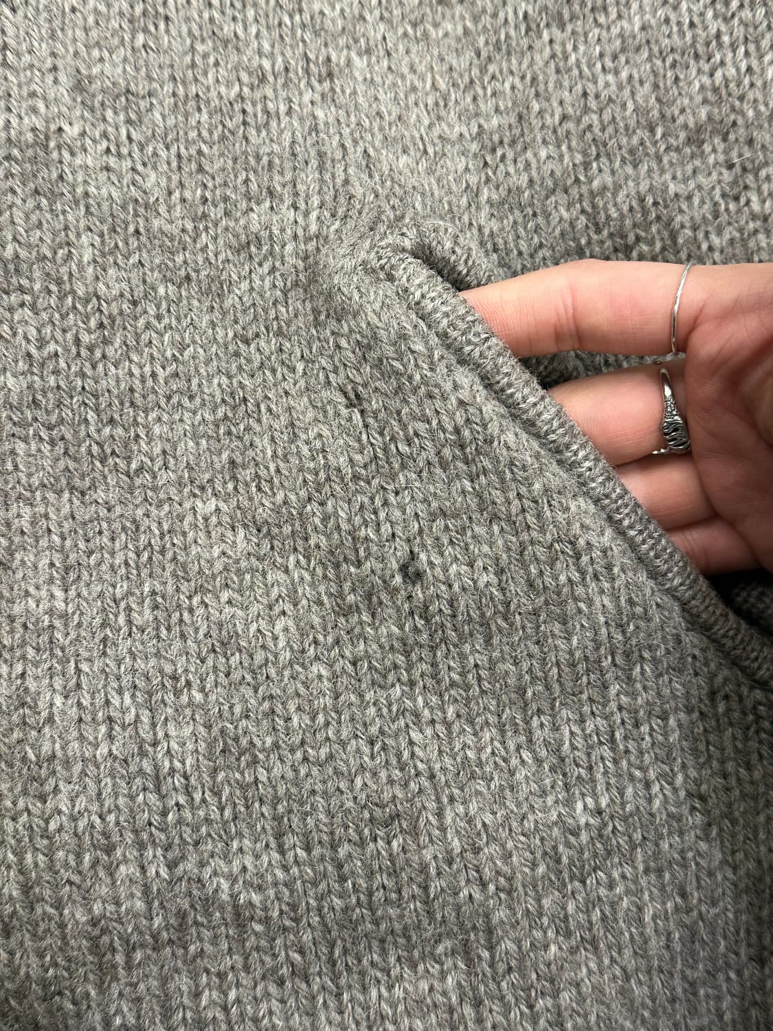 L)Badboy 빈티지 체크 니트 집업 상품이미지4