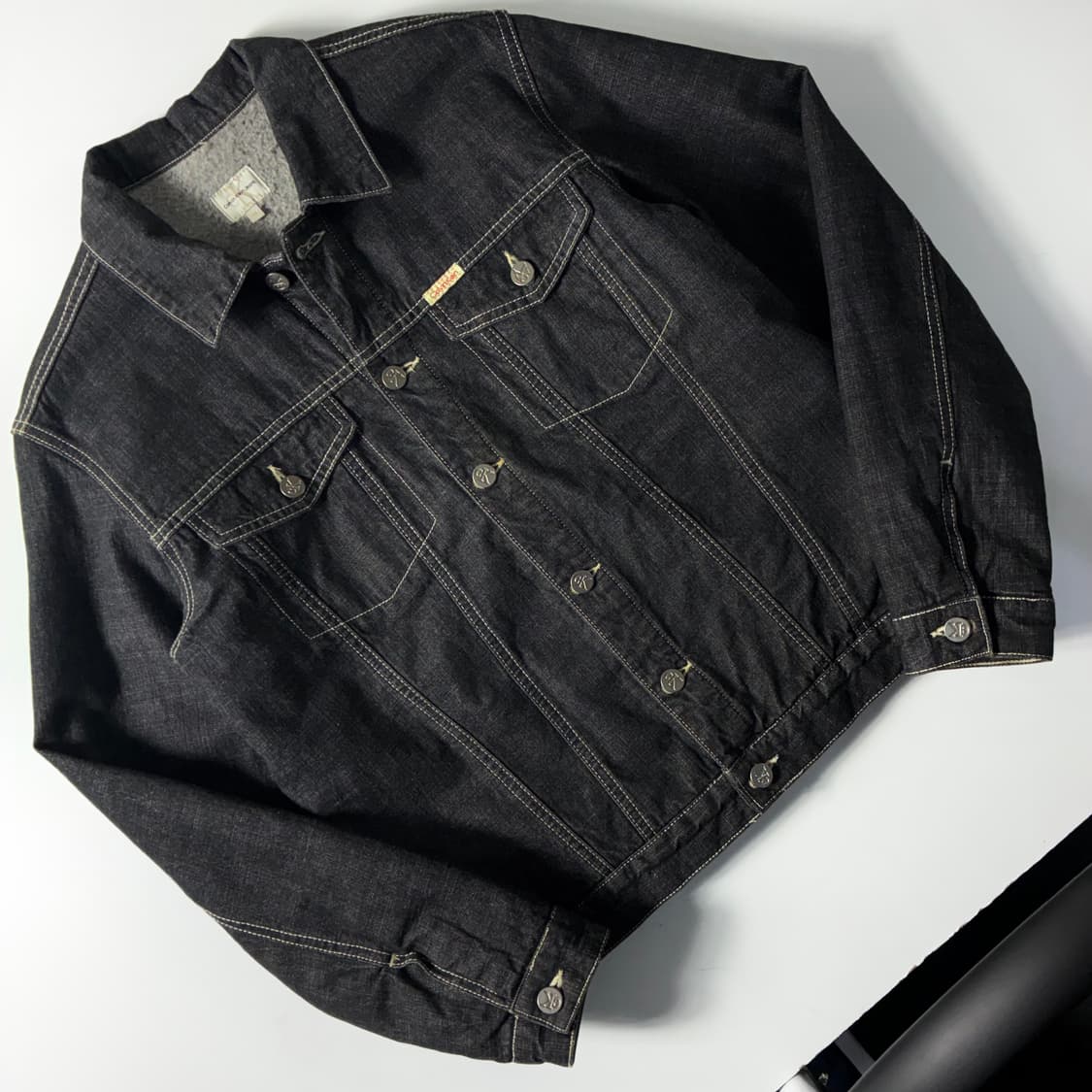 Calvin klein   캘빈 클라인 블랙 데님 트러커 자켓  상품이미지2