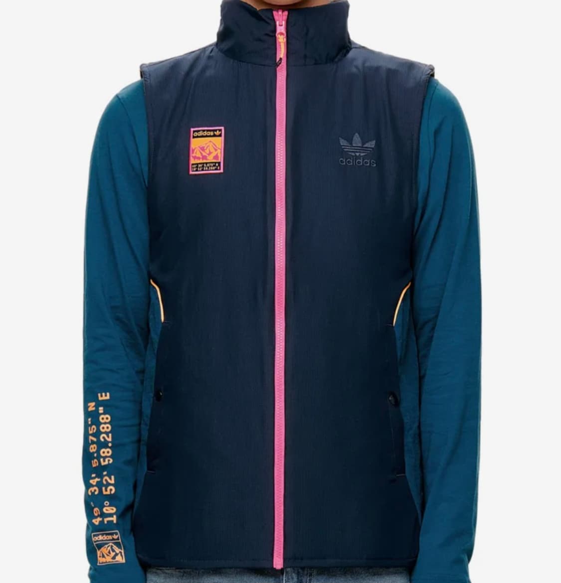 아디다스 리버시블 멀티컬러 후리스 조끼집업 상품이미지1