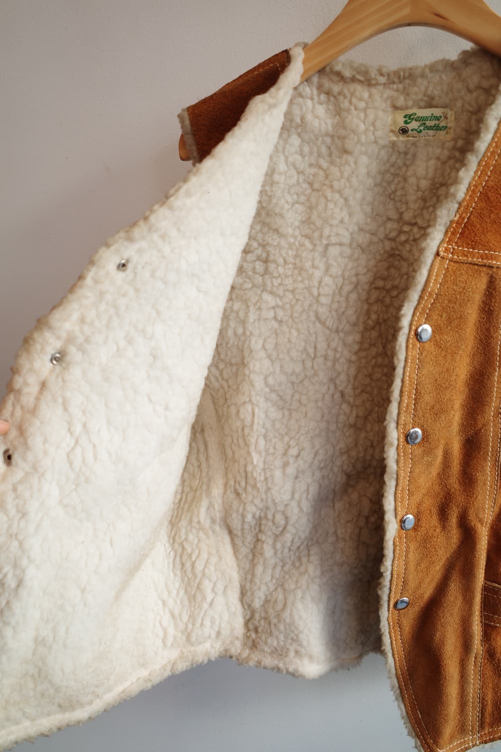 Genuine Leather 리얼 스웨이드 웨스턴 베스트 상품이미지5