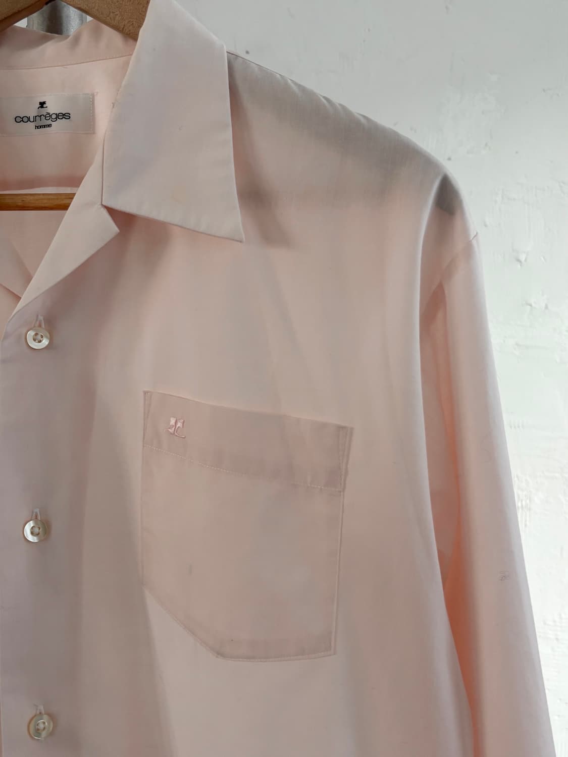 Courreges 꾸레쥬 로고 핑크 셔츠 상품이미지5