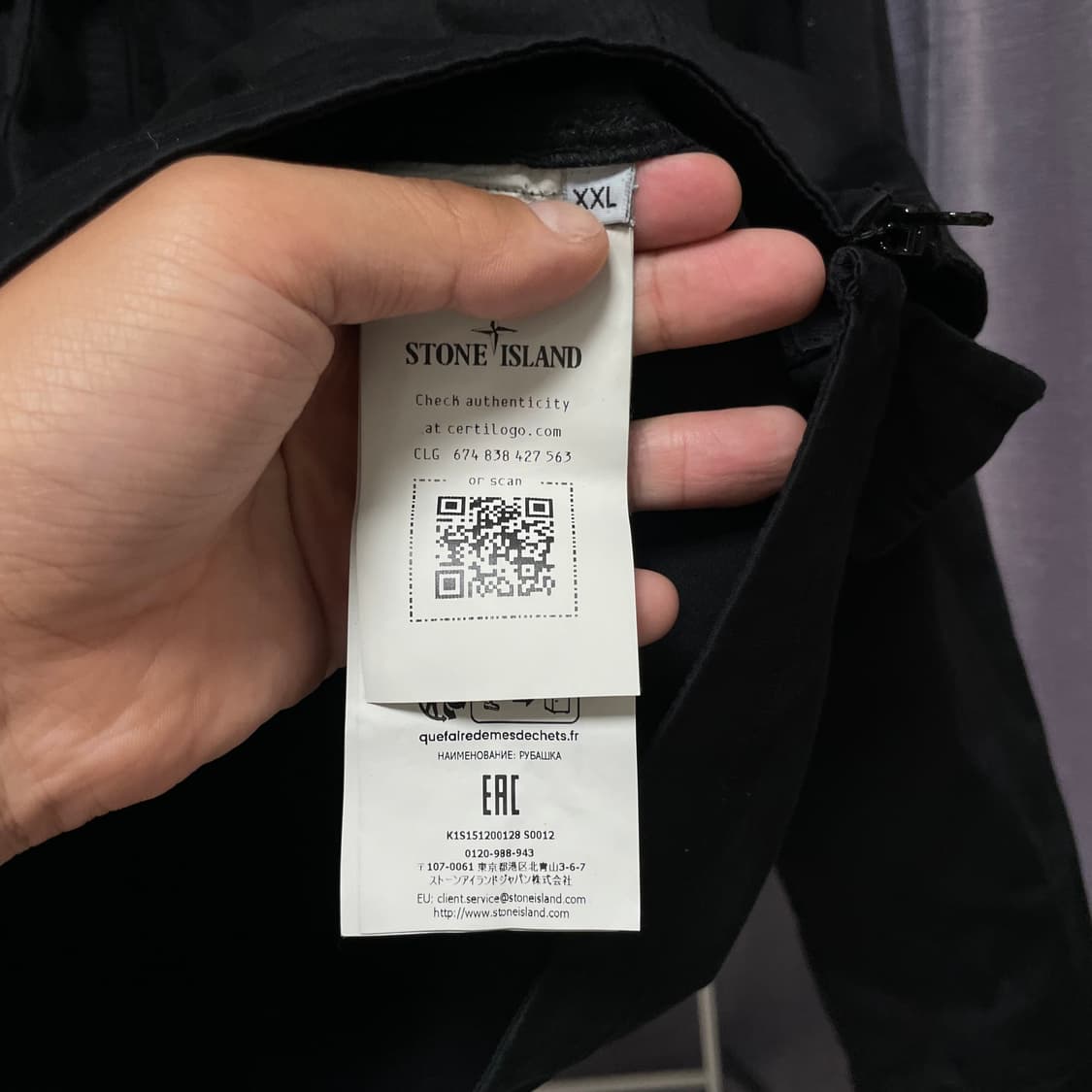 25SS XXL / 스톤아일랜드 오버셔츠 자켓 블랙 상품이미지4