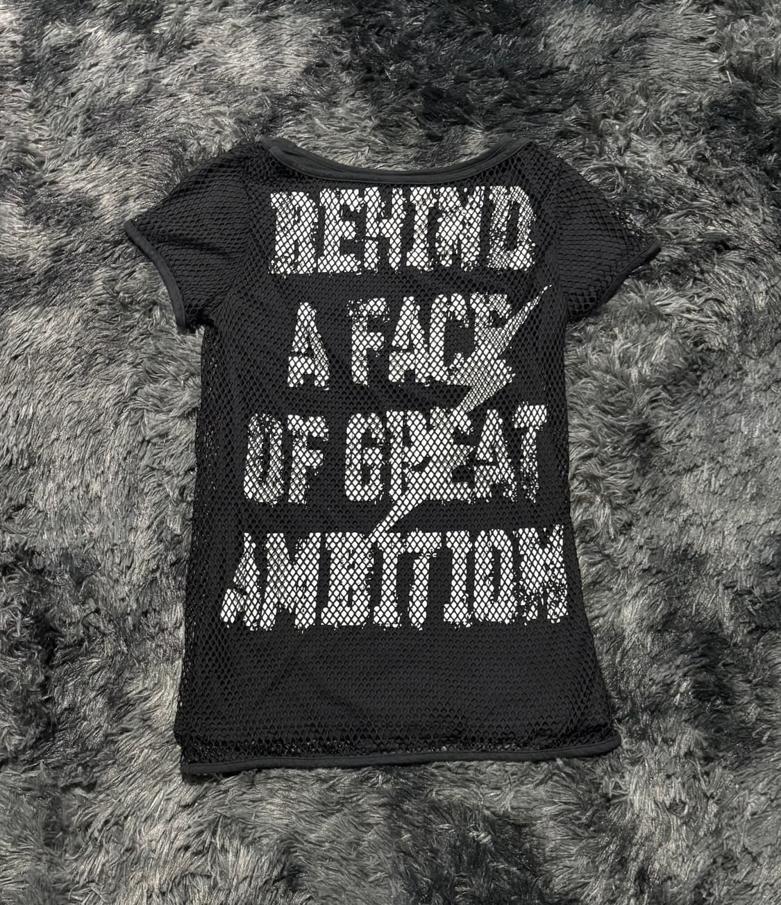 Ghost of Harlem 해골 그물디테일 레터링 반팔 상품이미지5