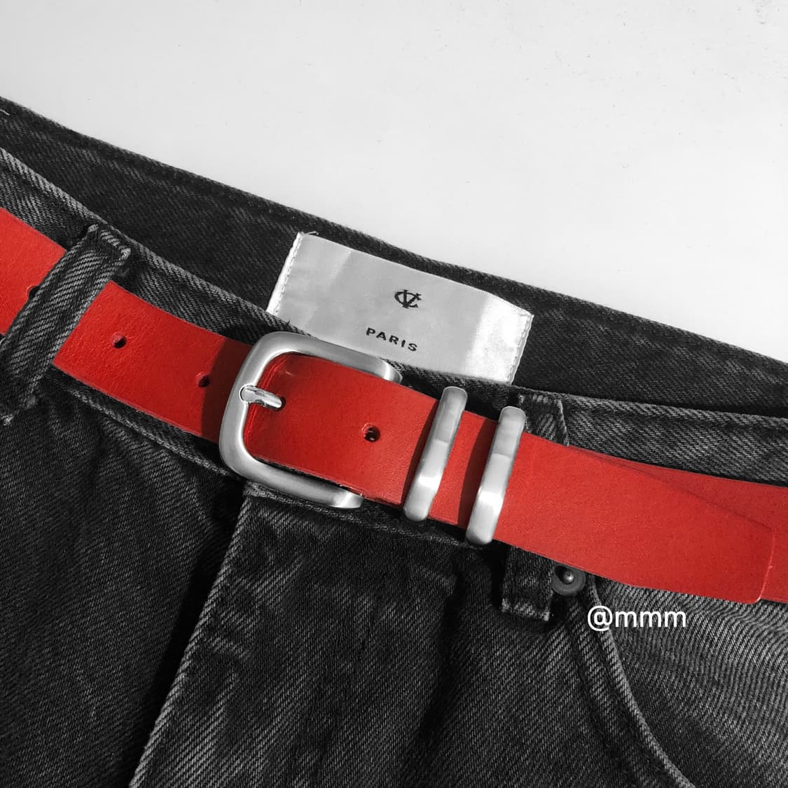 [Unisex] 투링 웨스턴 레드 소가죽 벨트 상품이미지3