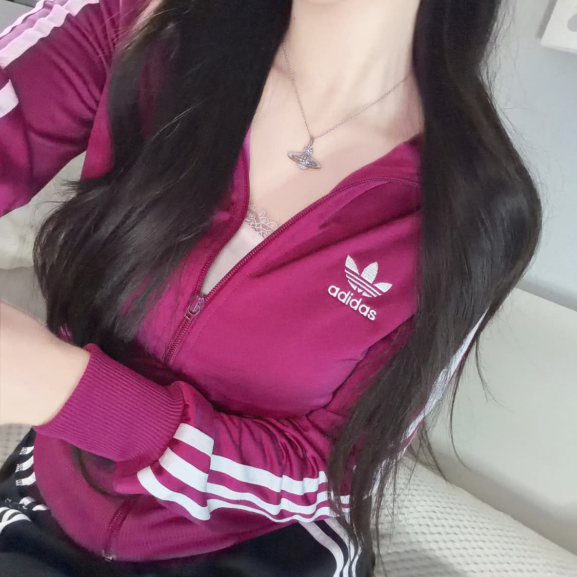 [셋업가] 아디다스 핑크 삼선 파이어버드 져지 85+팬츠90 상품이미지4