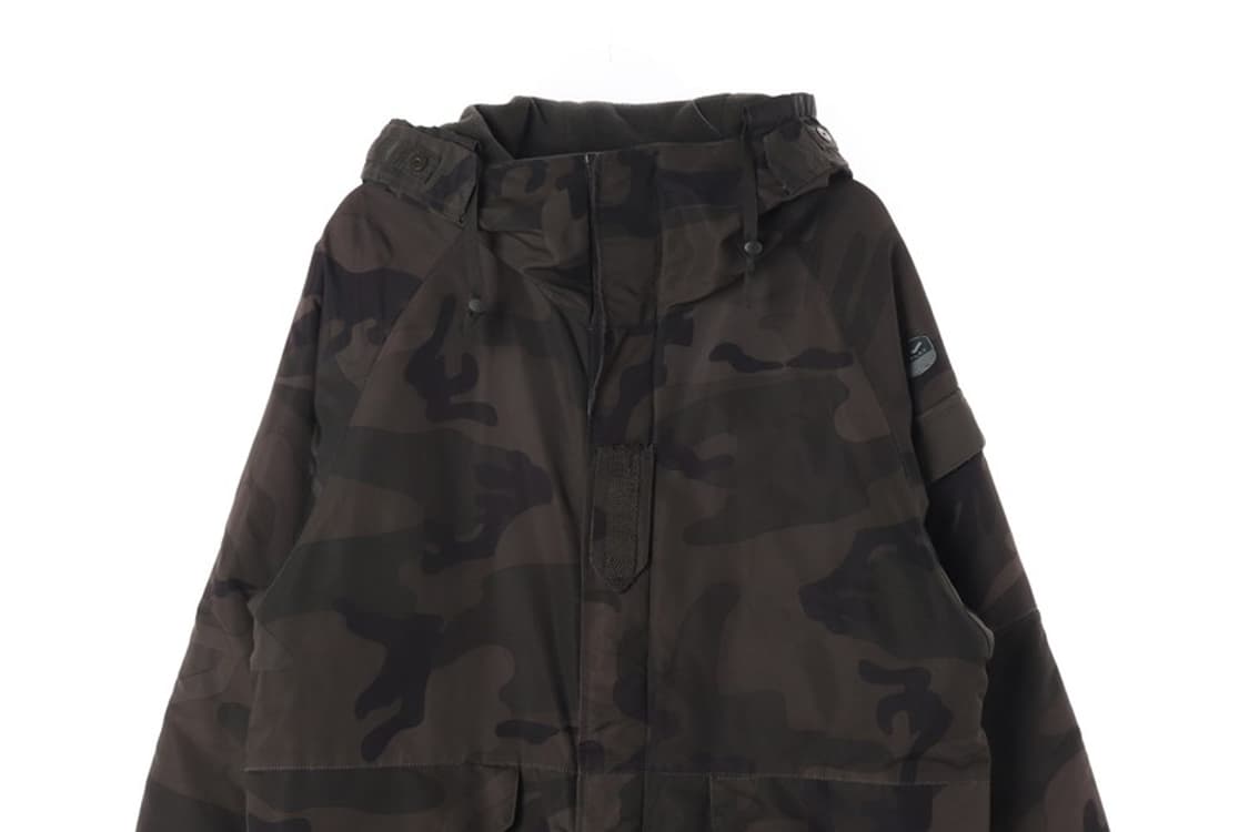 빈티지 다크 카모플라쥬 플리스 안감 자켓 XL 상품이미지4