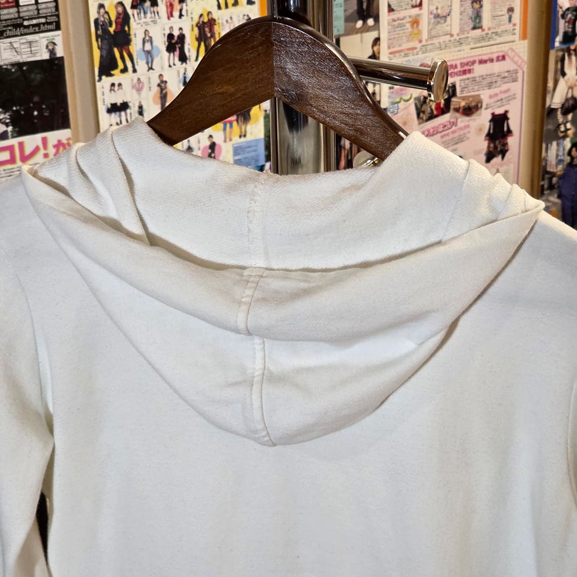 JPN 화이트 절개 라인 투웨이 후드집업 상품이미지5