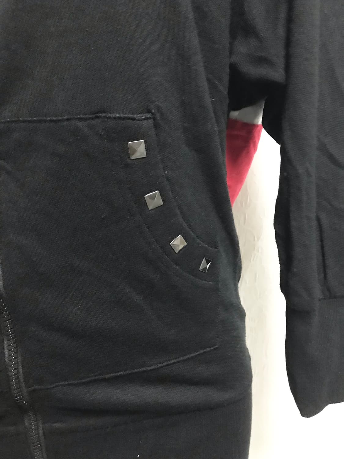 빈티지 펑크 성조기 유니언잭 스터드 후드 집업 상품이미지5