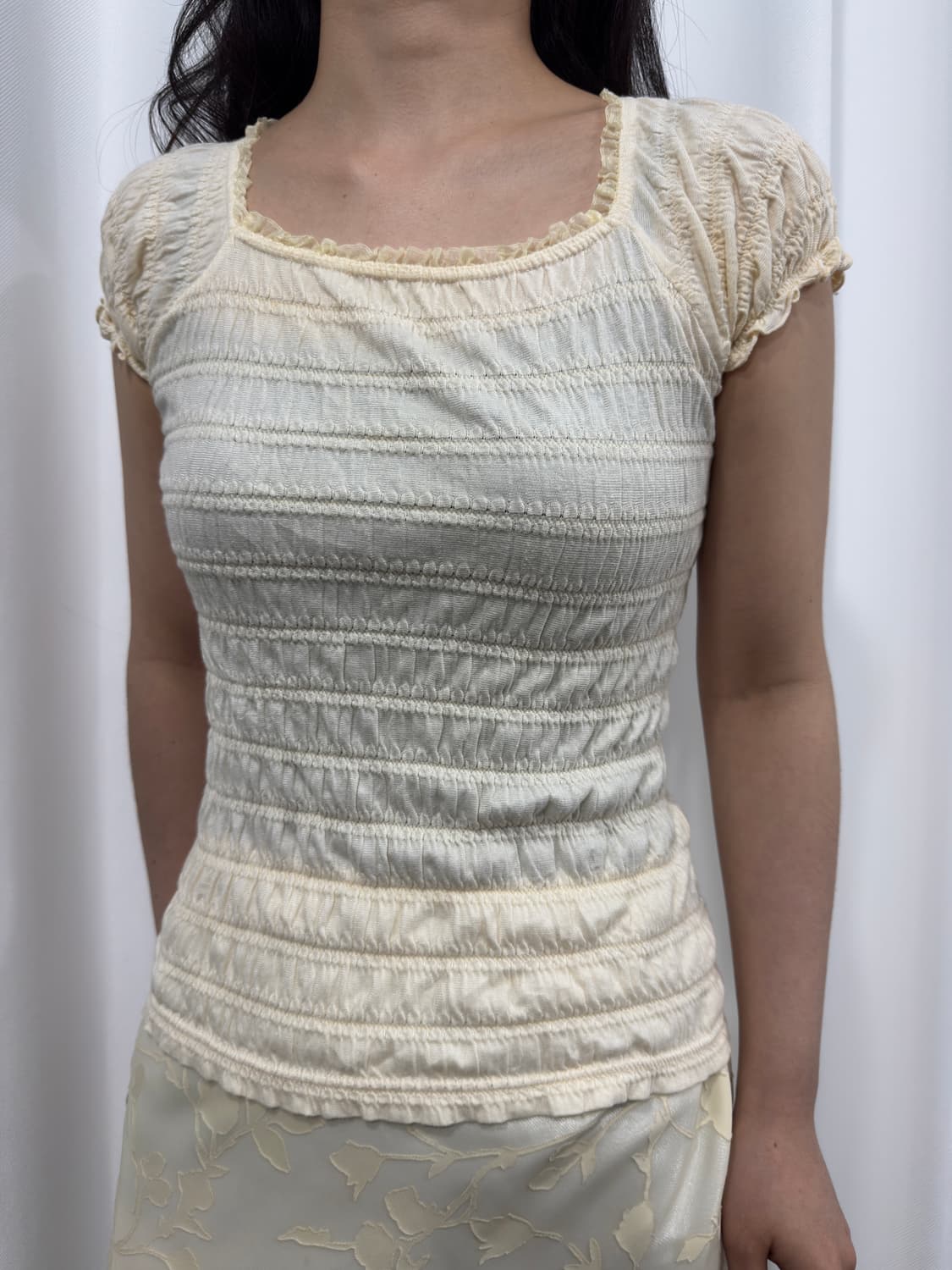 lace design slim top 상품이미지2