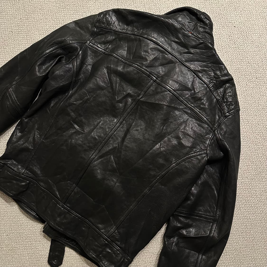 90s HugoBoss 휴고보스 양가죽 레더 자켓 상품이미지8