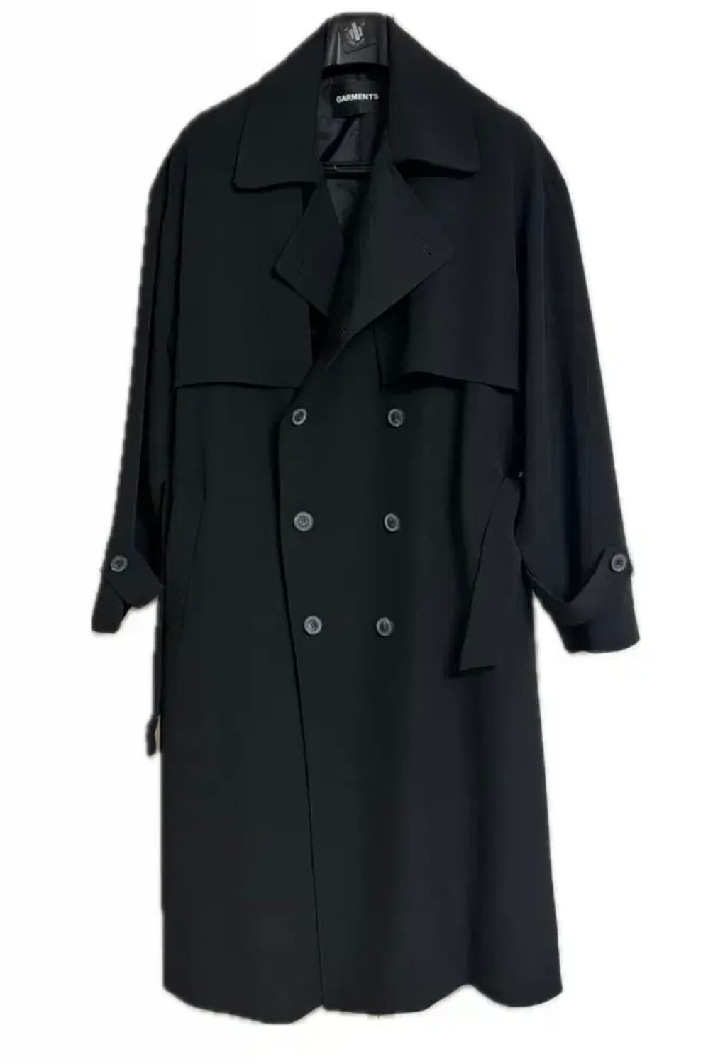 남성 블랙 트렌치 롱코트 상품이미지1