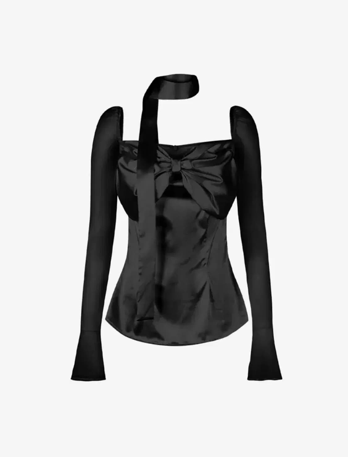 힐다 고희 블라우스 블랙 상품이미지1