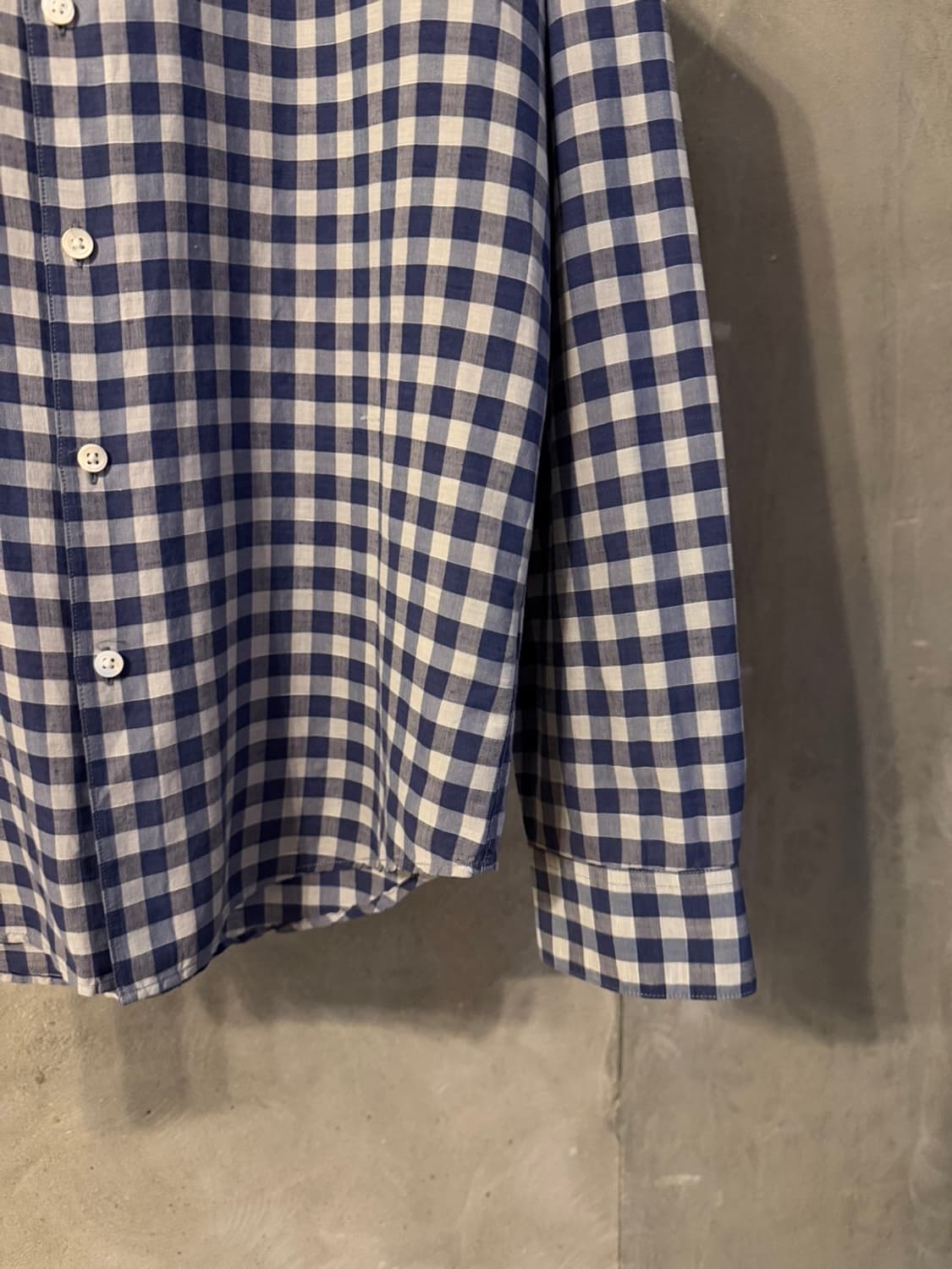 띠어리 체크 셔츠 슬림100 상품이미지5