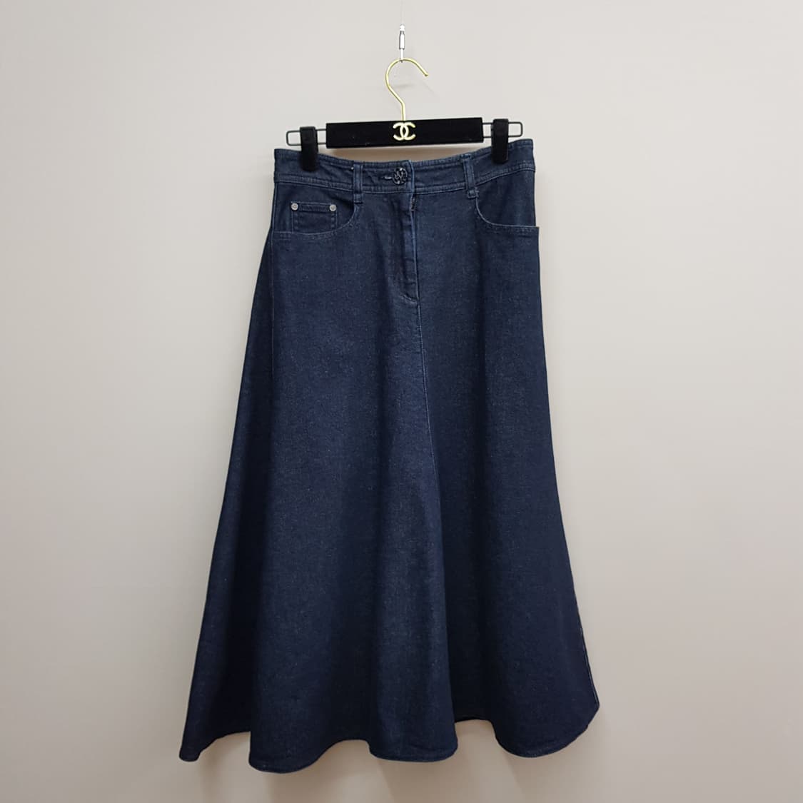 한섬 래트바이티 2021 플레어 데님 롱스커트  64-94사이즈 상품이미지1