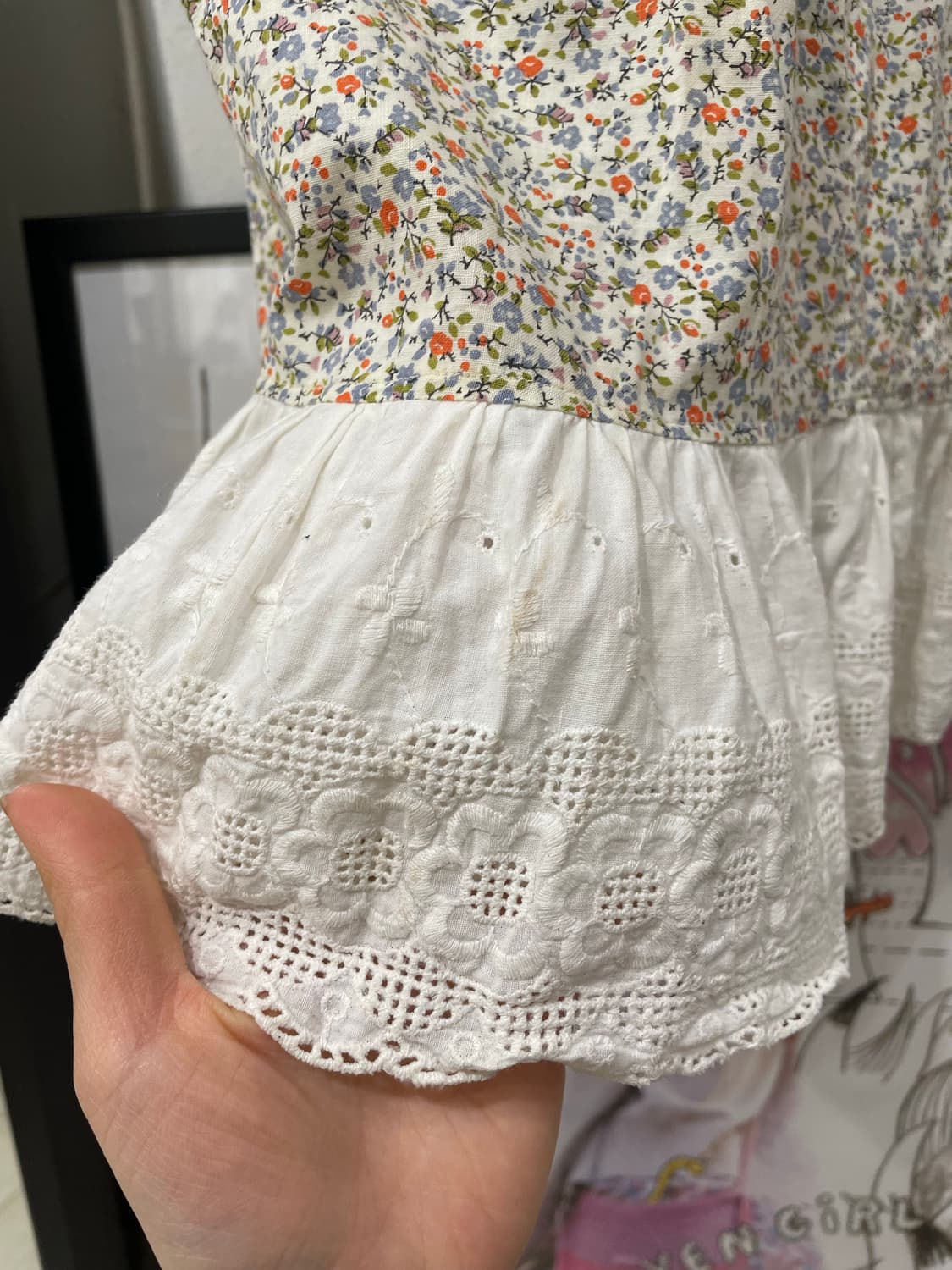 오렌지 잔꽃 자수 원피스 상품이미지9