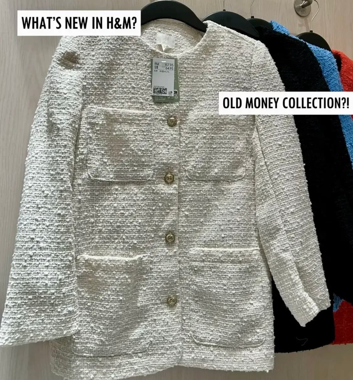 H&M 트위드자켓 부클 블레이저 오버핏 XL 미착용 상품이미지8