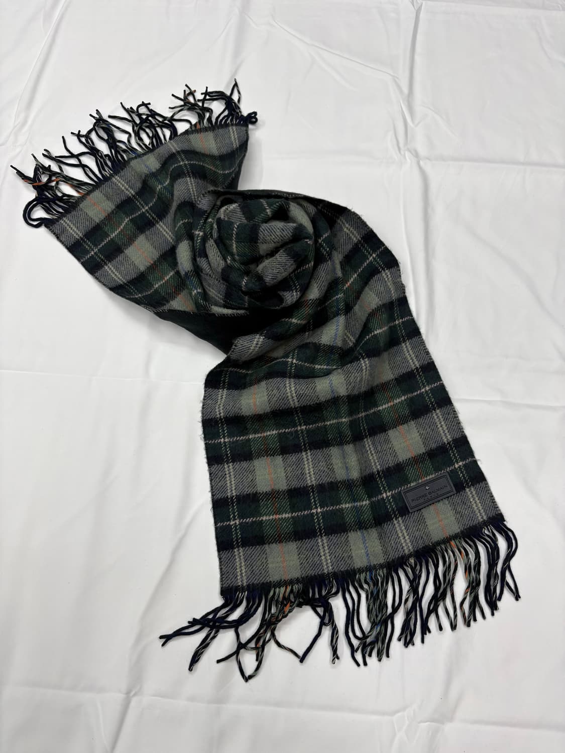 피에르가르뎅 체크 울 머플러 목도리 상품이미지1