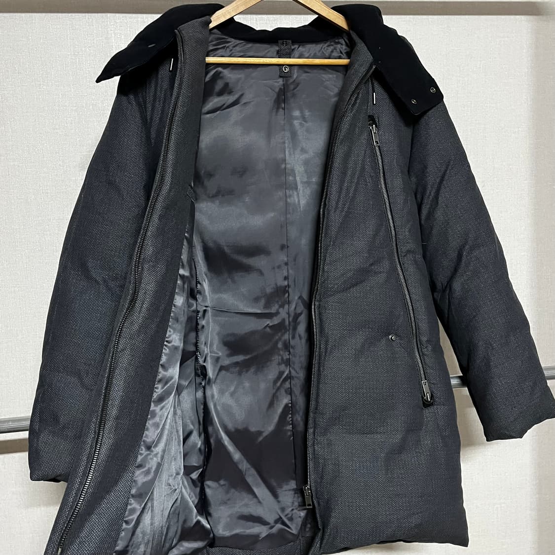 솔리드옴므 헤링본 후드 패딩 100 상품이미지10