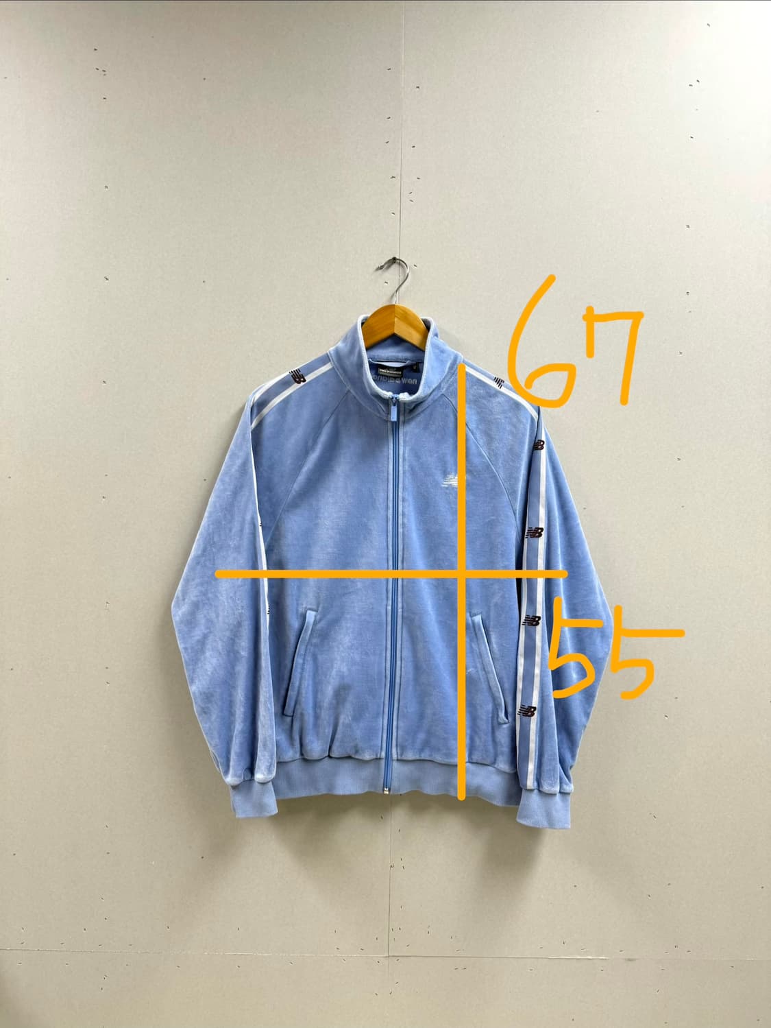 공용 M / 뉴발란스 벨로아 벨벳 져지 집업 트랙탑  상품이미지2