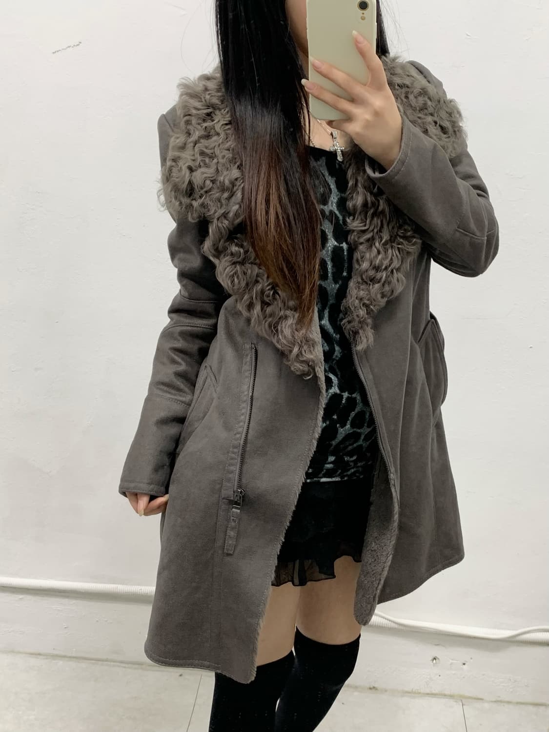 [ANSICH] 오네갸루 퍼 무스탕 자켓 상품이미지3