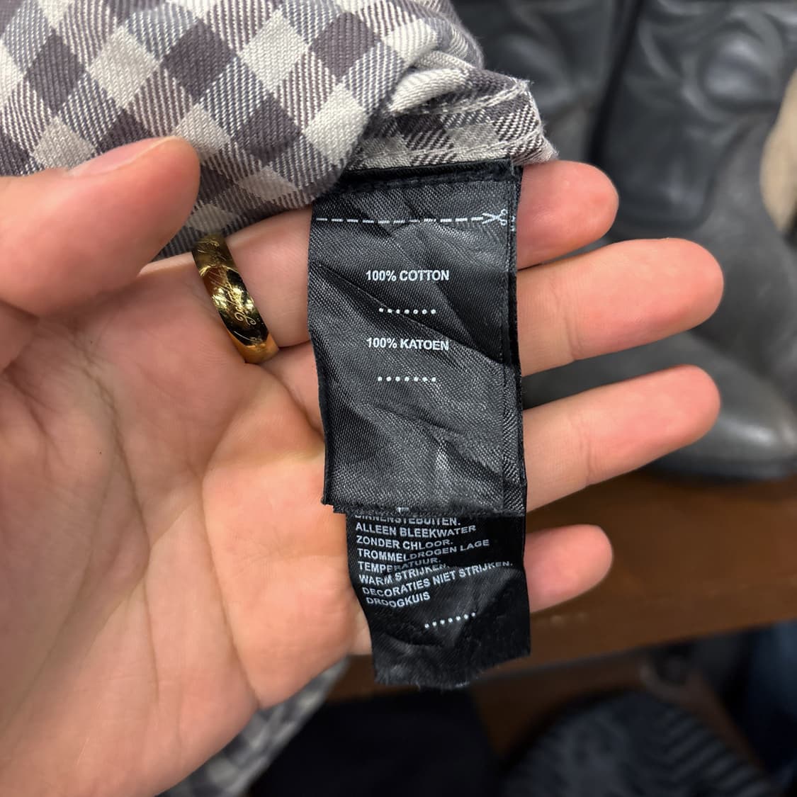 할리데이비슨 체인스티치 레터링 건클럽 체크 워크셔츠 N1156 상품이미지8