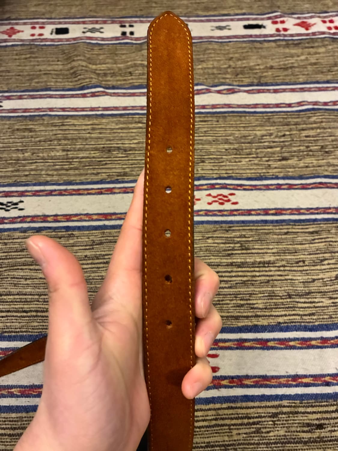 (30~33)Italy 베라펠레 이태리 레더 스웨이드 웨스턴벨트 브라운 상품이미지4