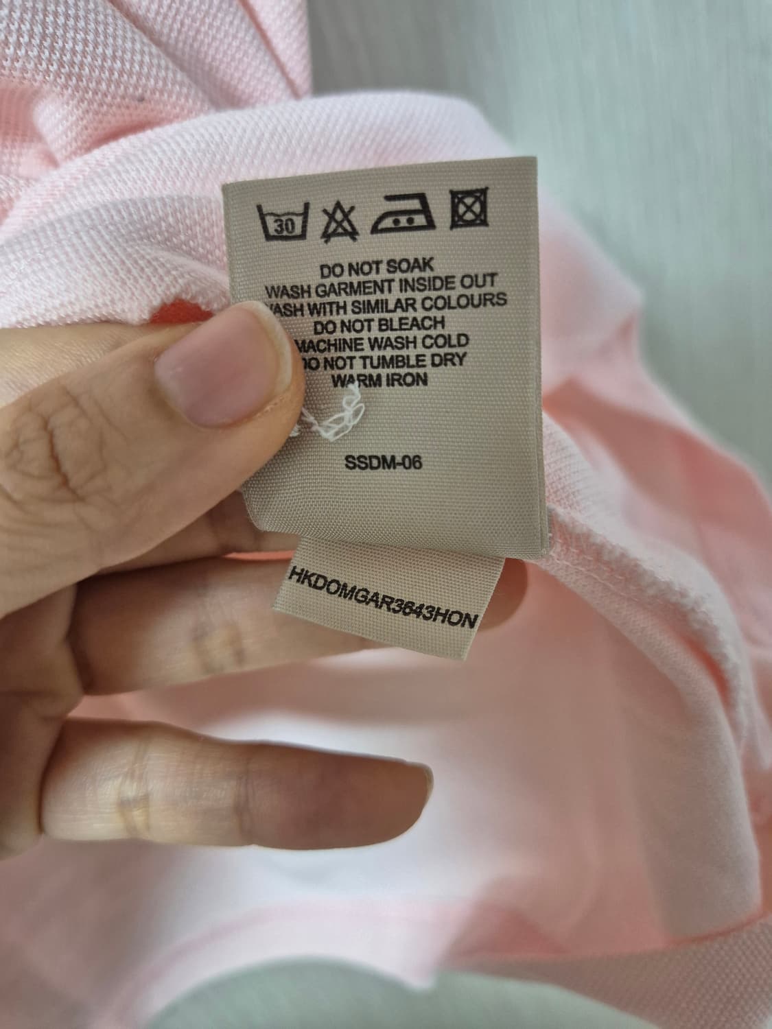 (정품) 버버리 핑크 반팔 카라티 라지 66 상품이미지6