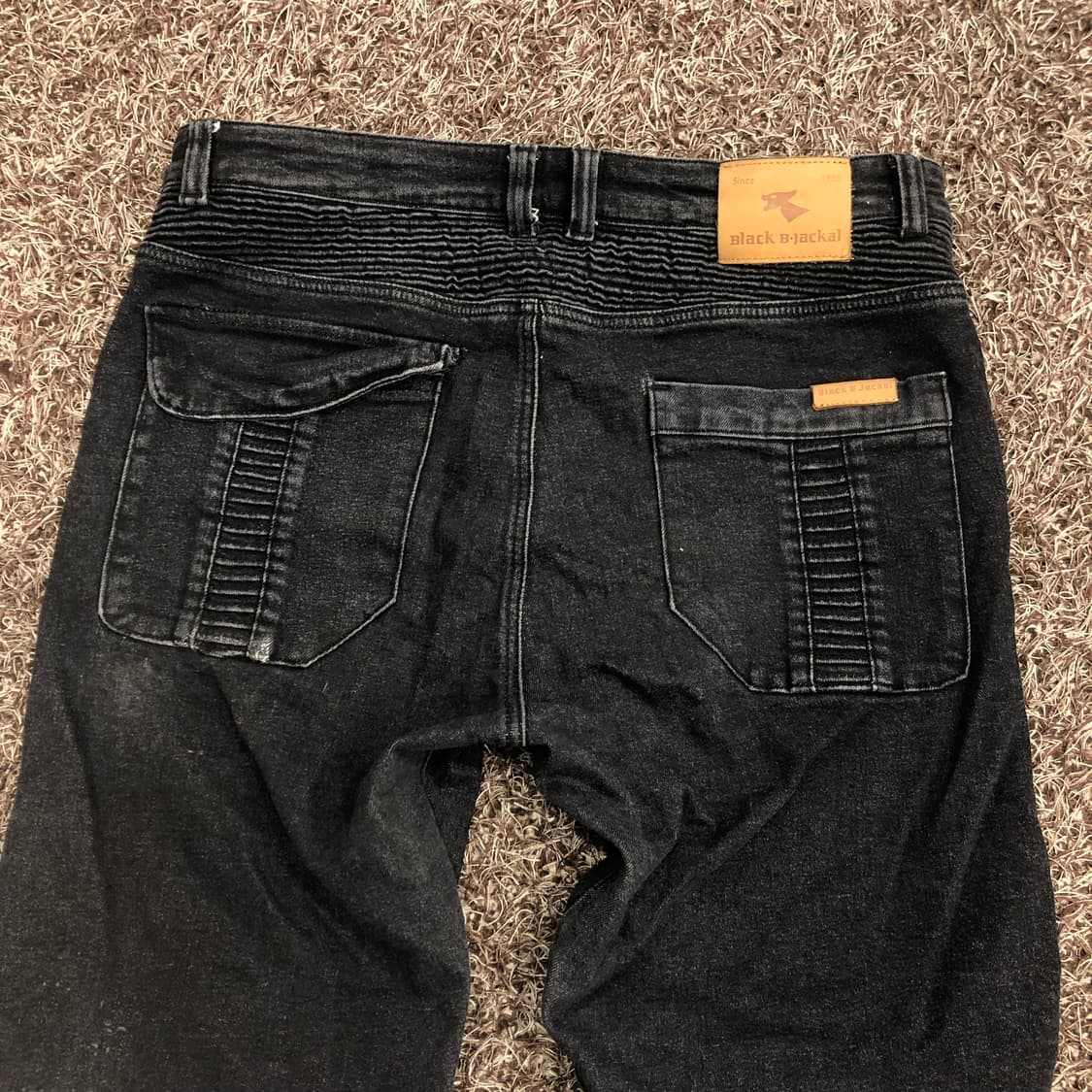 블랙비자칼 흑청 바이커 데님 팬츠 상품이미지5