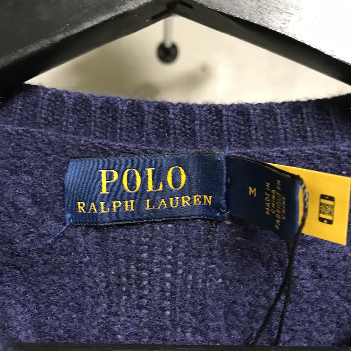 폴로 랄프로렌 QR 케이블 니트 가디건 네이비 M(W) 상품이미지5