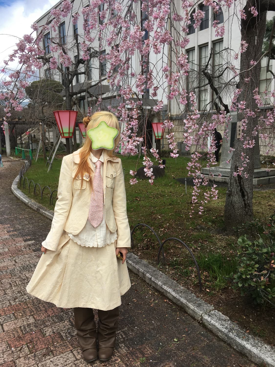 일본 빈티지 셋업 아이보리 상품이미지2