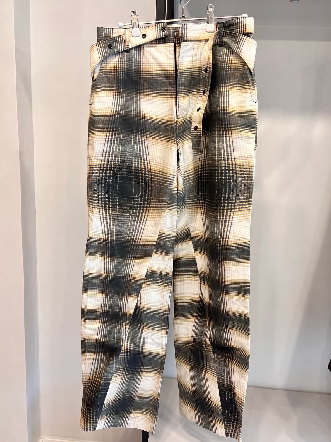 Bianca Saunders 22SS Belted Check Trouse 상품이미지1