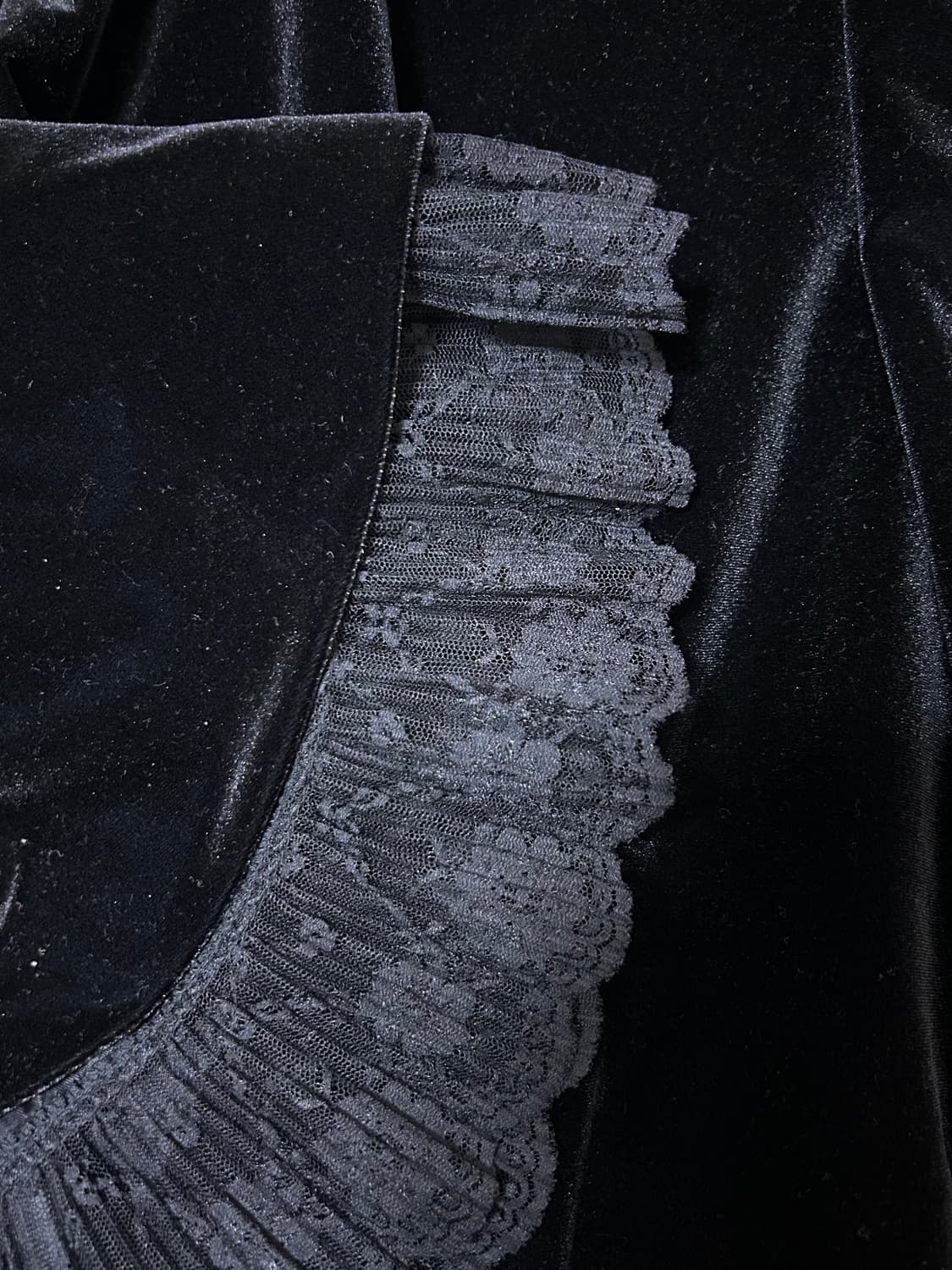 고스 펑크 다크페어리 레이스 벨벳 스커트 상품이미지3